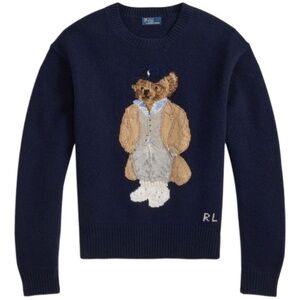 Polo Bear Wool-Cashmere-Blend Sweater- size M